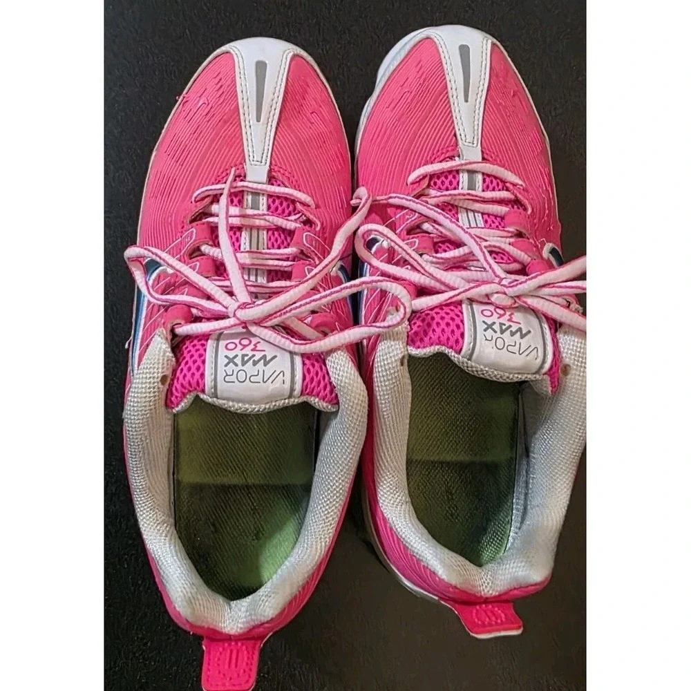 Nike Air Vapormax 360 Hyper Pink Black White CK9670-600 Women 10.5 Run Train EUC